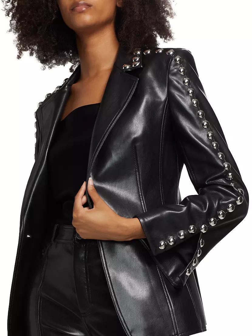 Studded Milly Vegan Leather Jacket Product Image