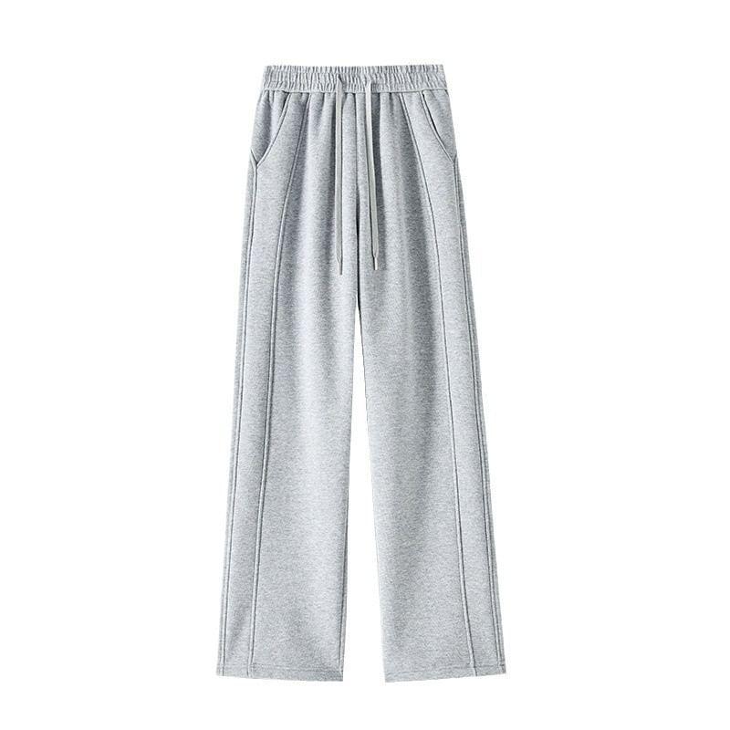 High Rise Plain Wide Leg Pants Product Image