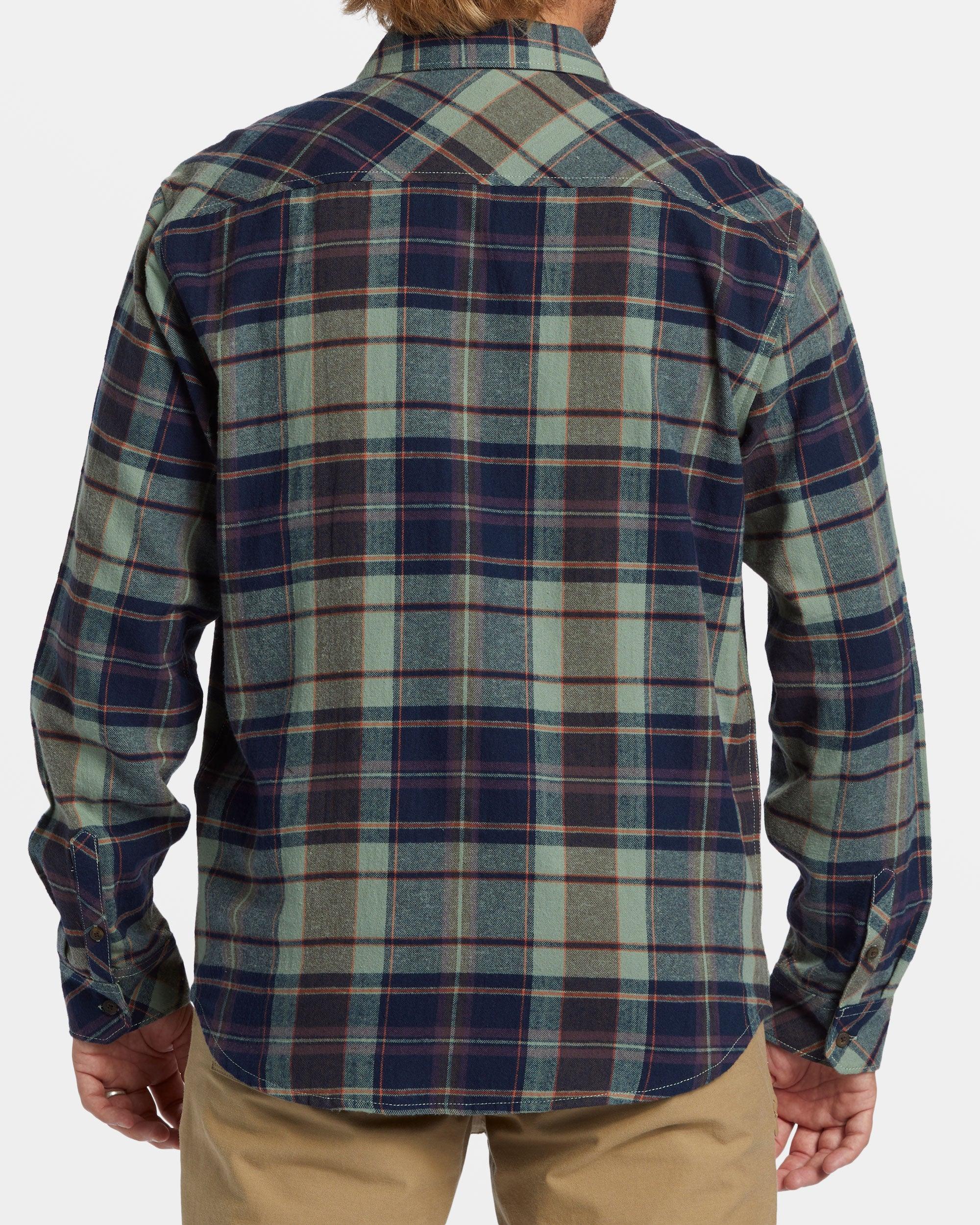 Coastline Long Sleeve Flannel Shirt - Fern Male Product Image