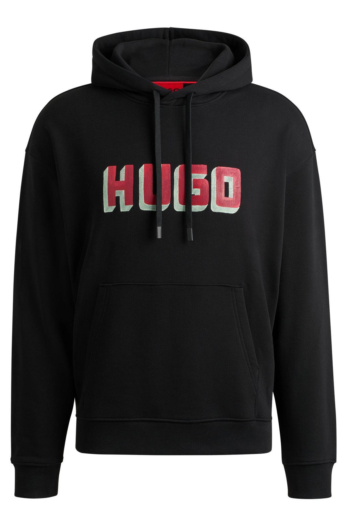 Logo-print hoodie in French-terry cotton Product Image