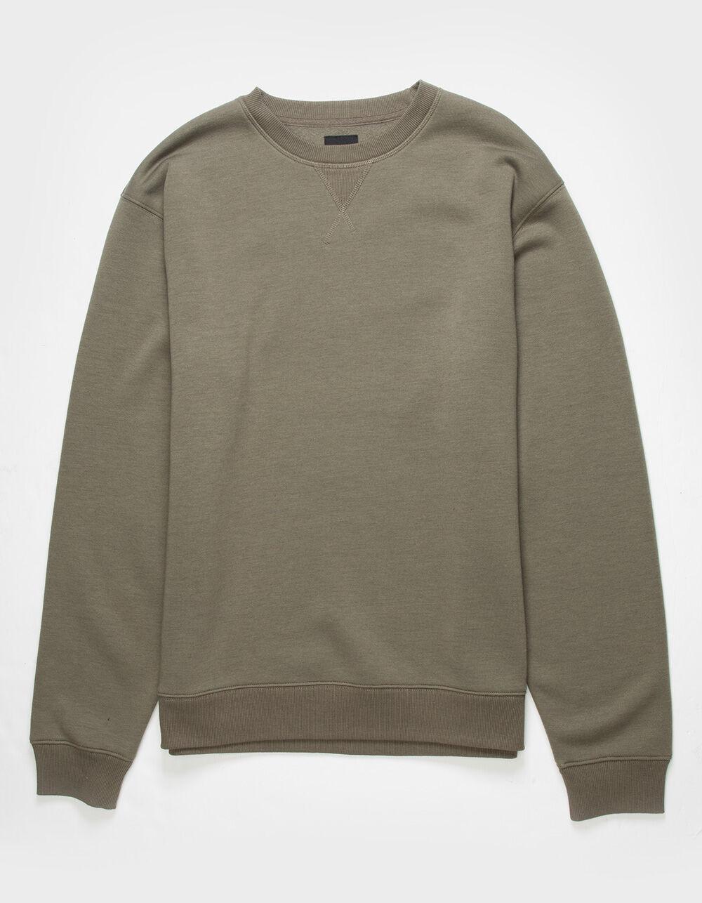 RSQ Mens Solid Crewneck Fleece Sweatshirt Product Image