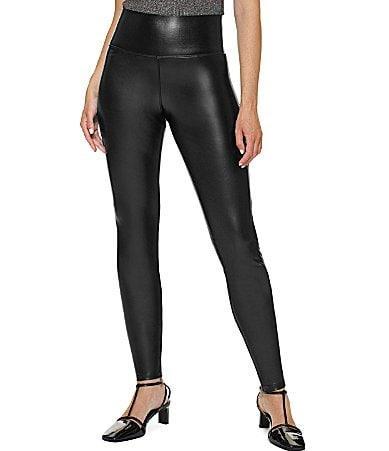 HUE Leather Flat-Tering Fit Leggings Women's Casual Pants Product Image