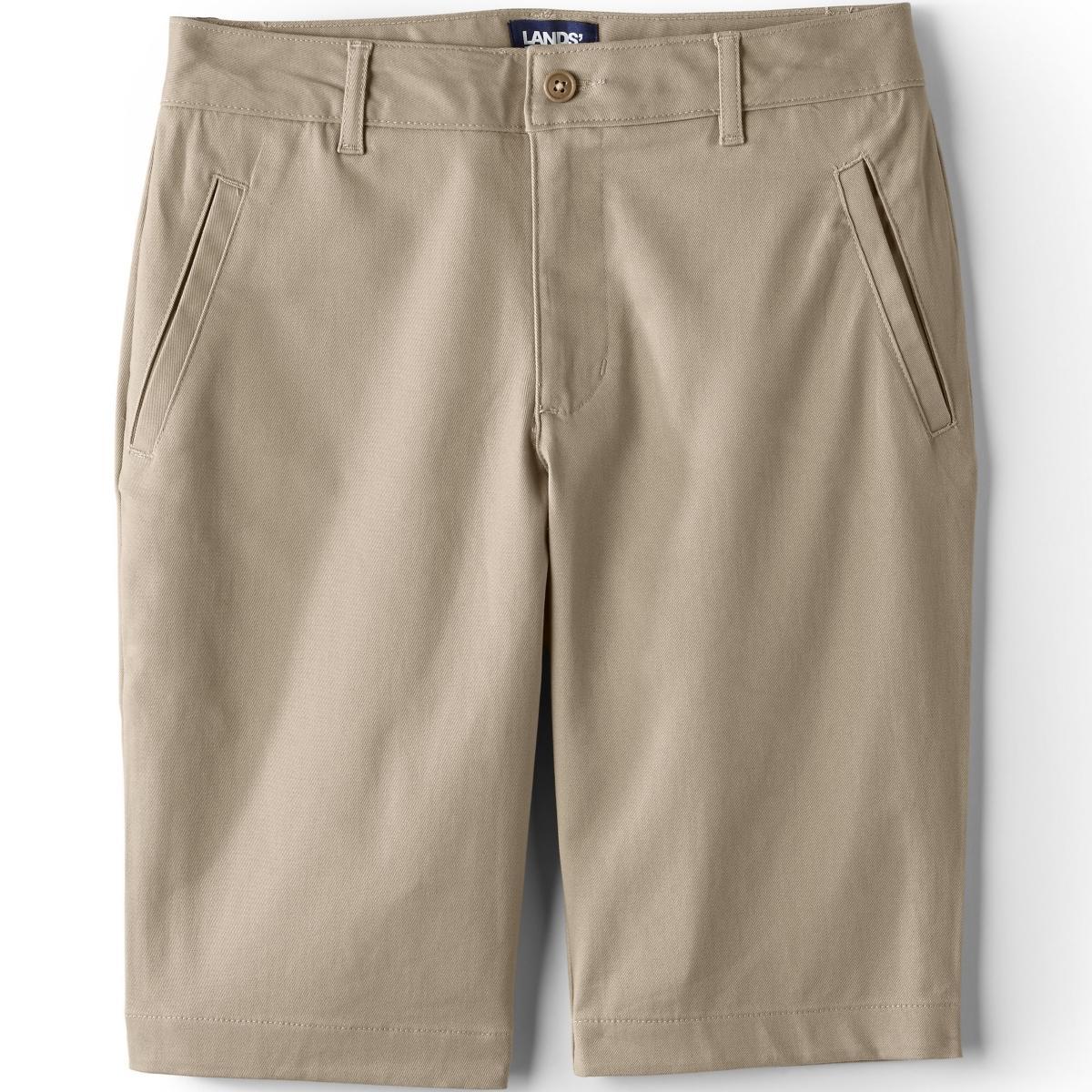 Women's Lands' End Stretch Chino Bermuda Shorts, Size: 10, Green Product Image