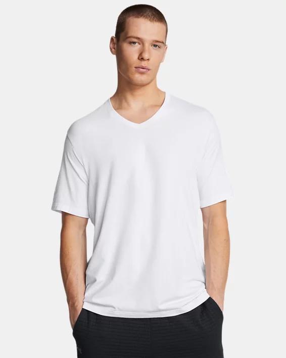 UA Icon Charged Cotton Mens V-neck Short Sleeve Product Image