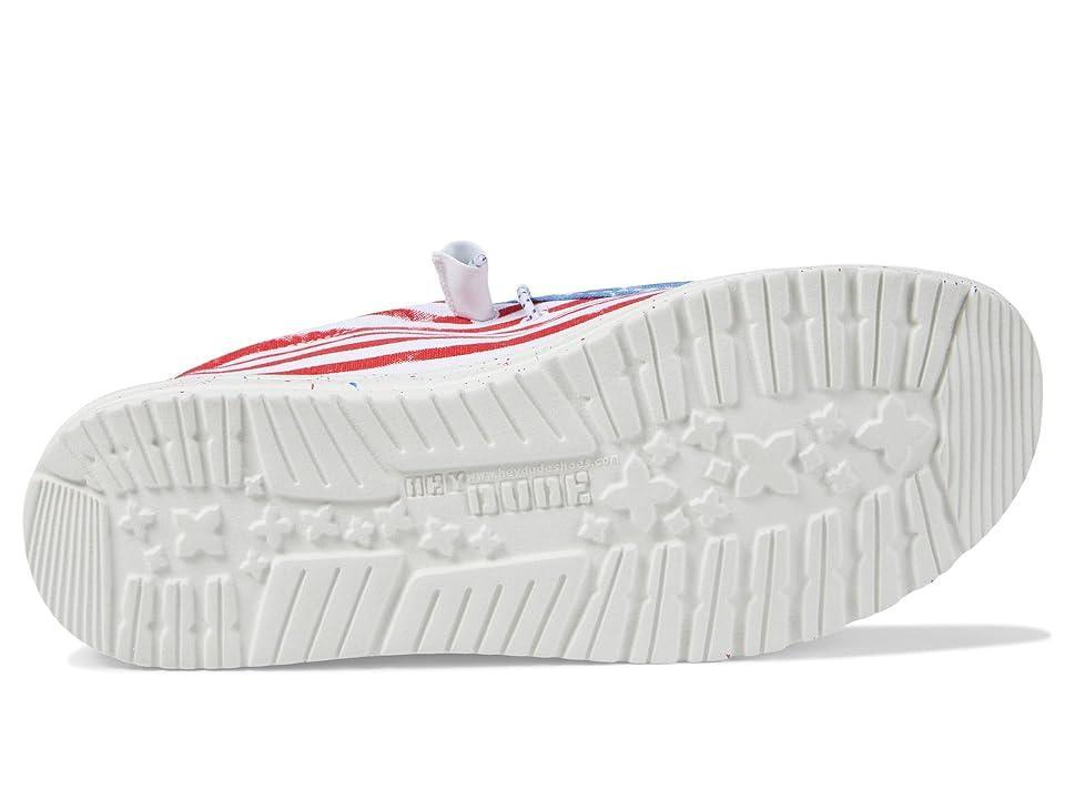 HEYDUDE Mens Wally - Shoes Red/White/Blue Product Image