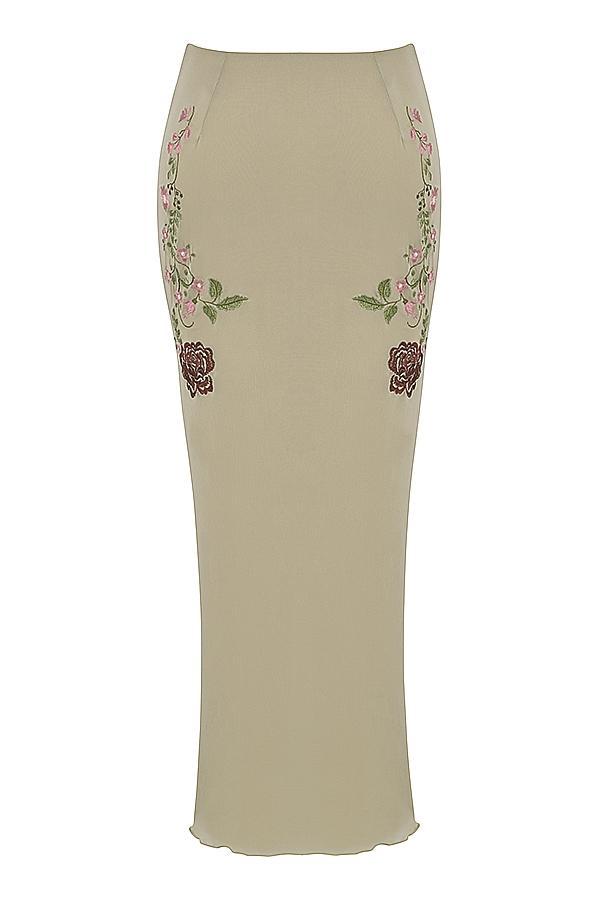 Lailah Artichoke Floral Maxi Skirt Product Image
