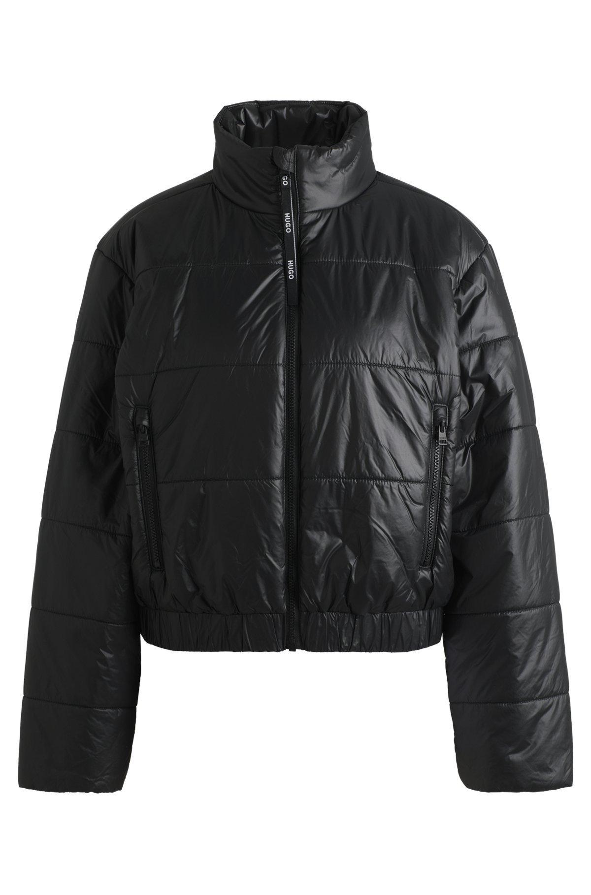 Water-repellent padded jacket with branded zip puller Product Image