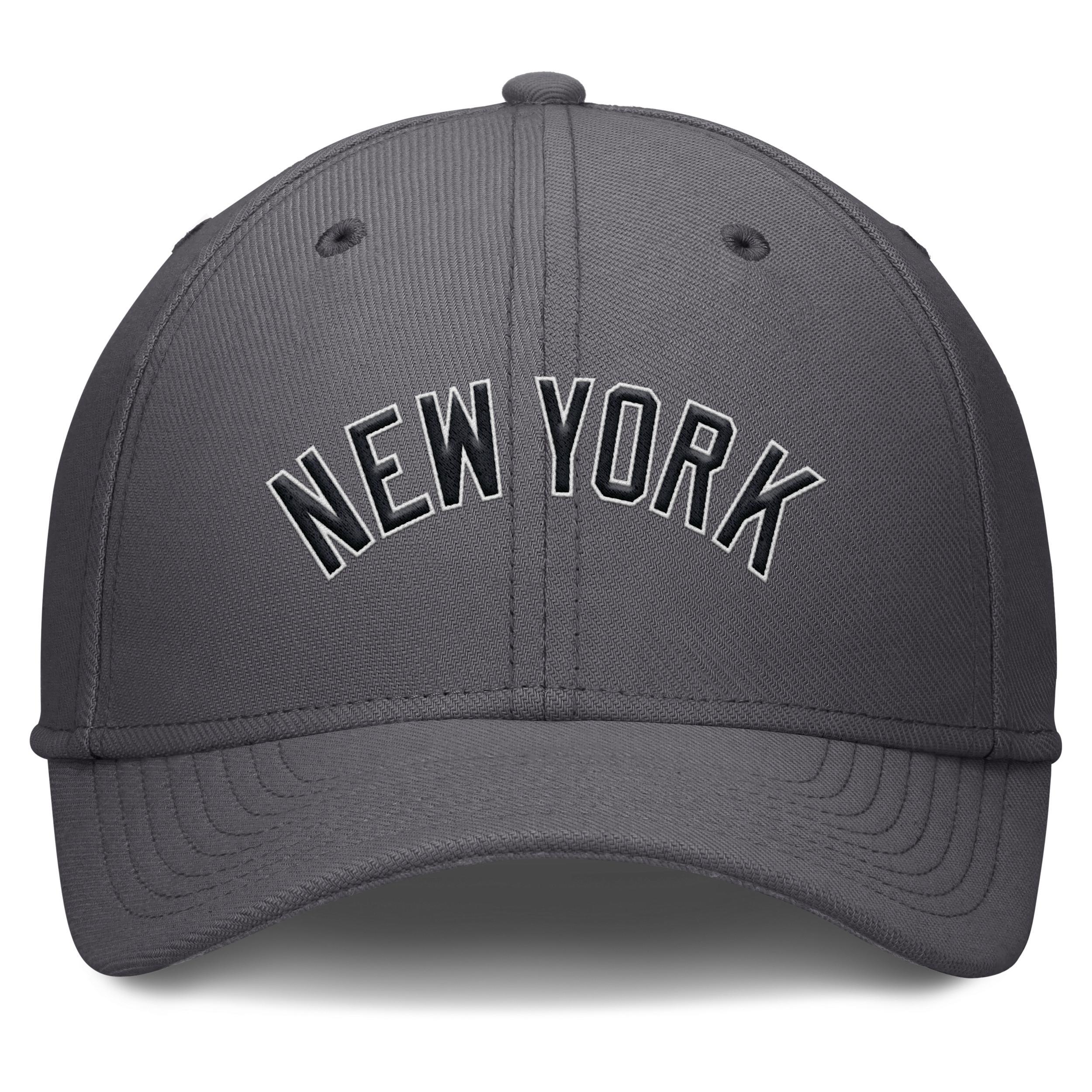 Men's Nike  Gray New York Yankees Swoosh Performance Flex Hat, Size: Large/XL, Grey Product Image