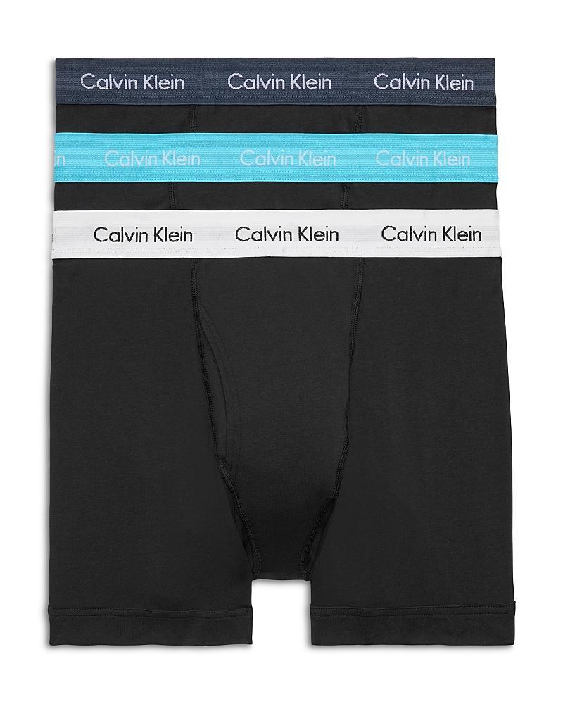 Men's Calvin Klein 3-pack Cotton Stretch Boxer Briefs, Size: Large, Black Product Image