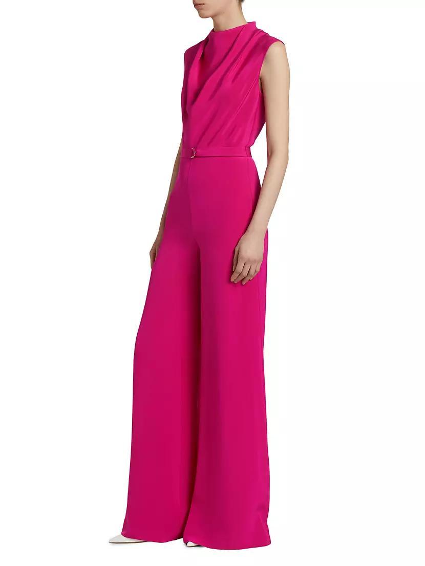 Blythe Wide-Leg Silk Jumpsuit Product Image