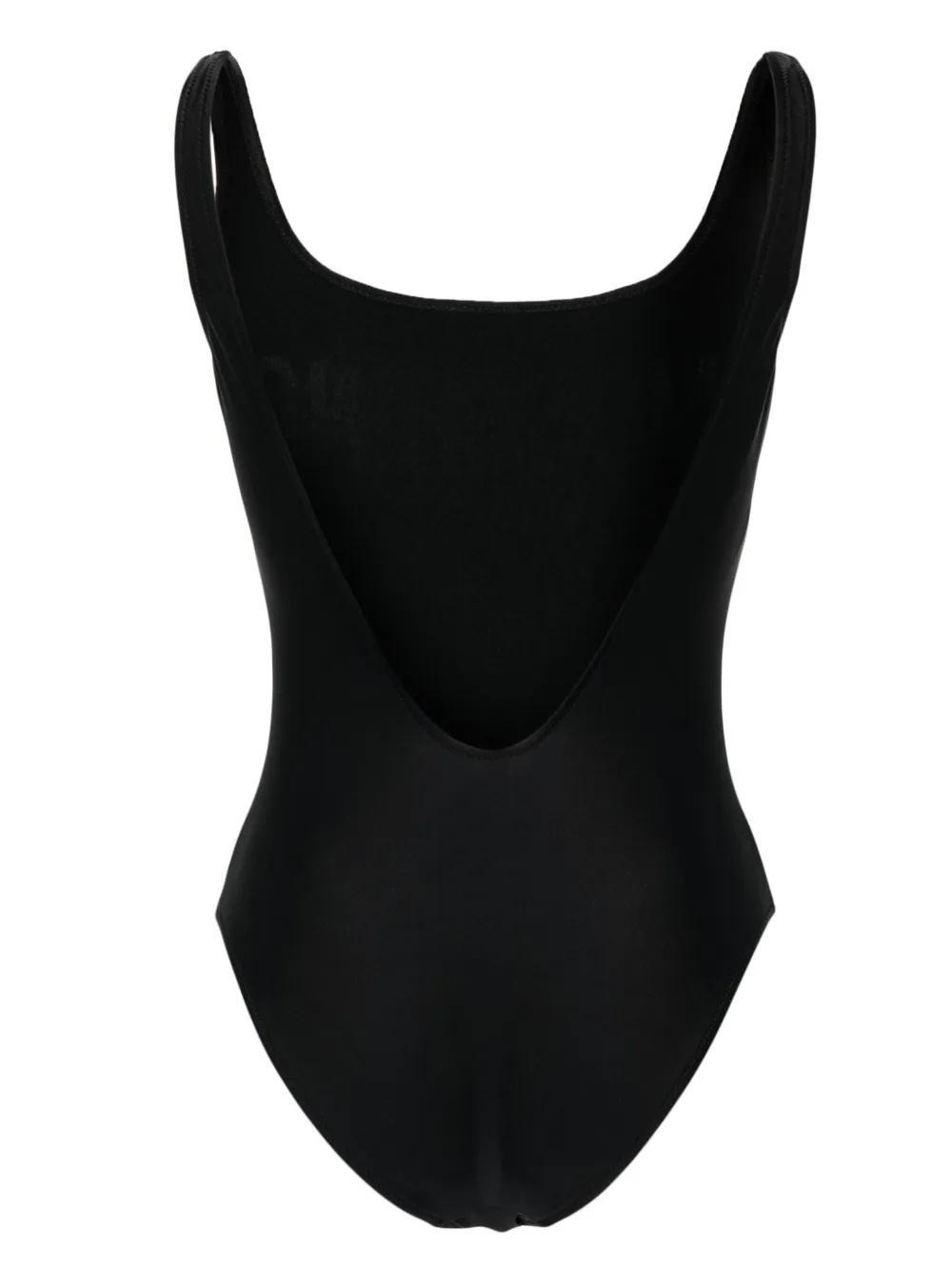 logo-embroidered open-back swimsuit Product Image