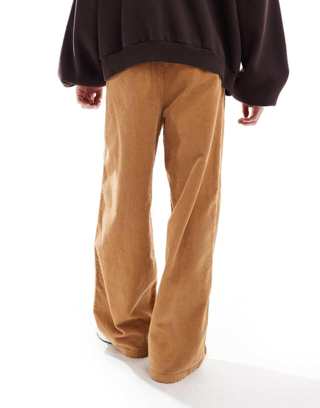 ASOS DESIGN super baggy cord pants in tan  Product Image