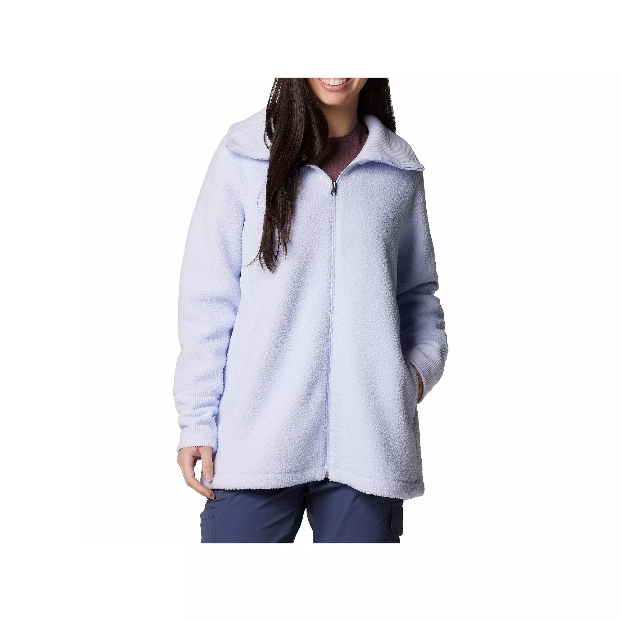 Women's Columbia Blue Point Creek Zip Front Fleece Jacket, Size: XXL, Shark Product Image