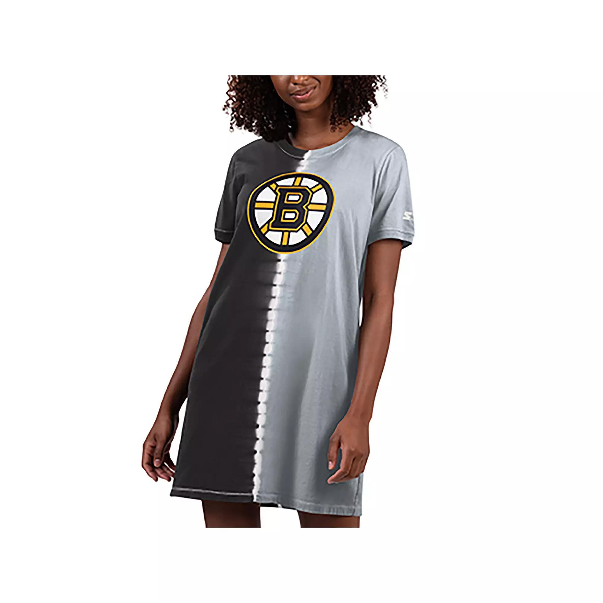 Womens Starter Boston Bruins Ace Tie-Dye Sneaker Dress Product Image