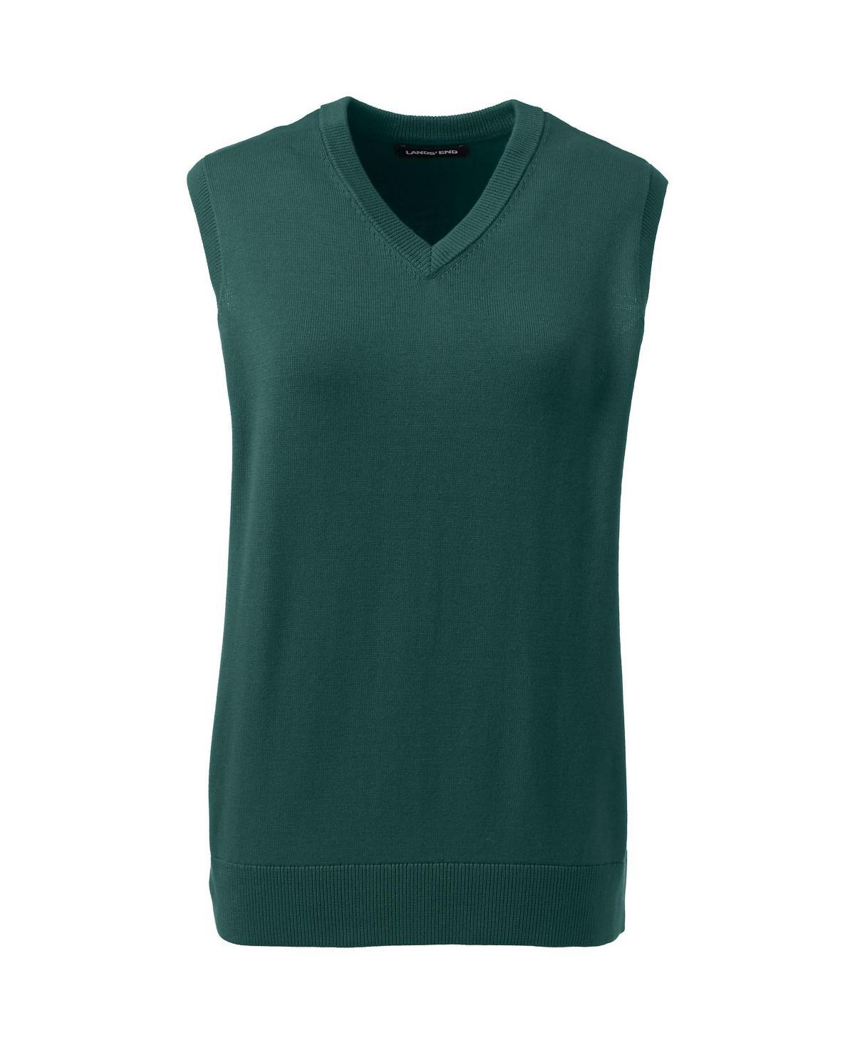 Women's Lands' End Cotton Modal Fine Gauge Sweater Vest, Size: Small, Classic Blue Product Image