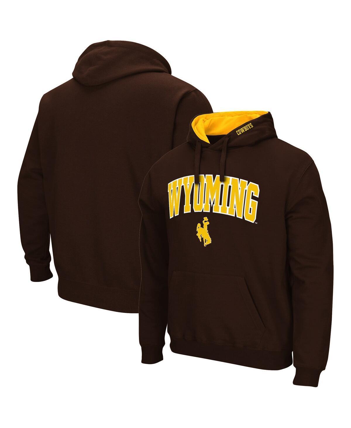 Mens Colosseum Brown Wyoming Cowboys Arch and Logo Pullover Hoodie Product Image