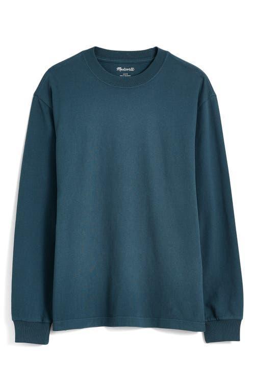 Madewell Brushed Long-Sleeve Boxy Tee (Roasted Chicory) Men's T Shirt Product Image