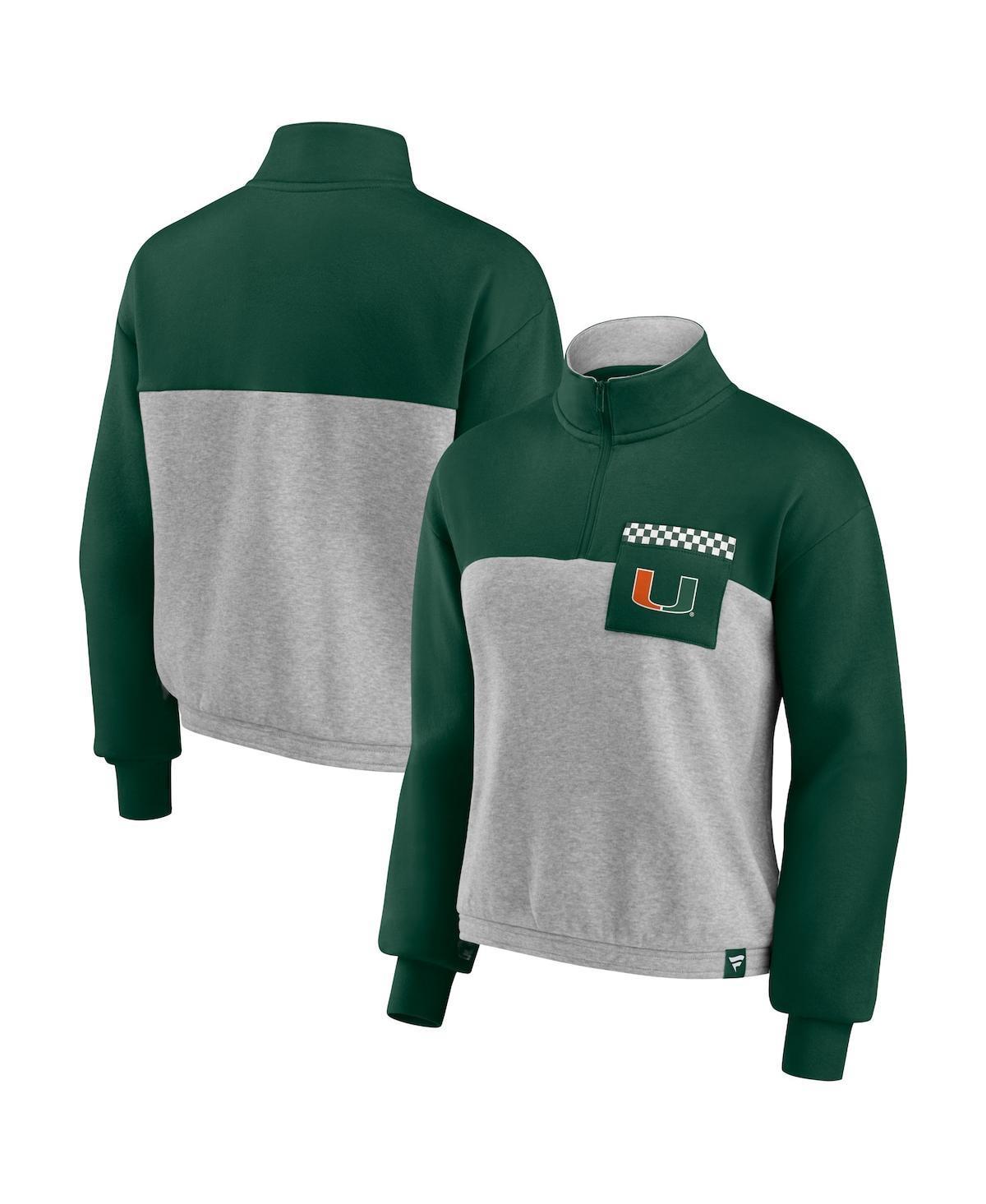 Women's Fanatics Branded Maroon/Heathered Gray Minnesota Golden Gophers Sideline to Sideline Colorblock Quarter-Zip Jacket, Size: Small Product Image