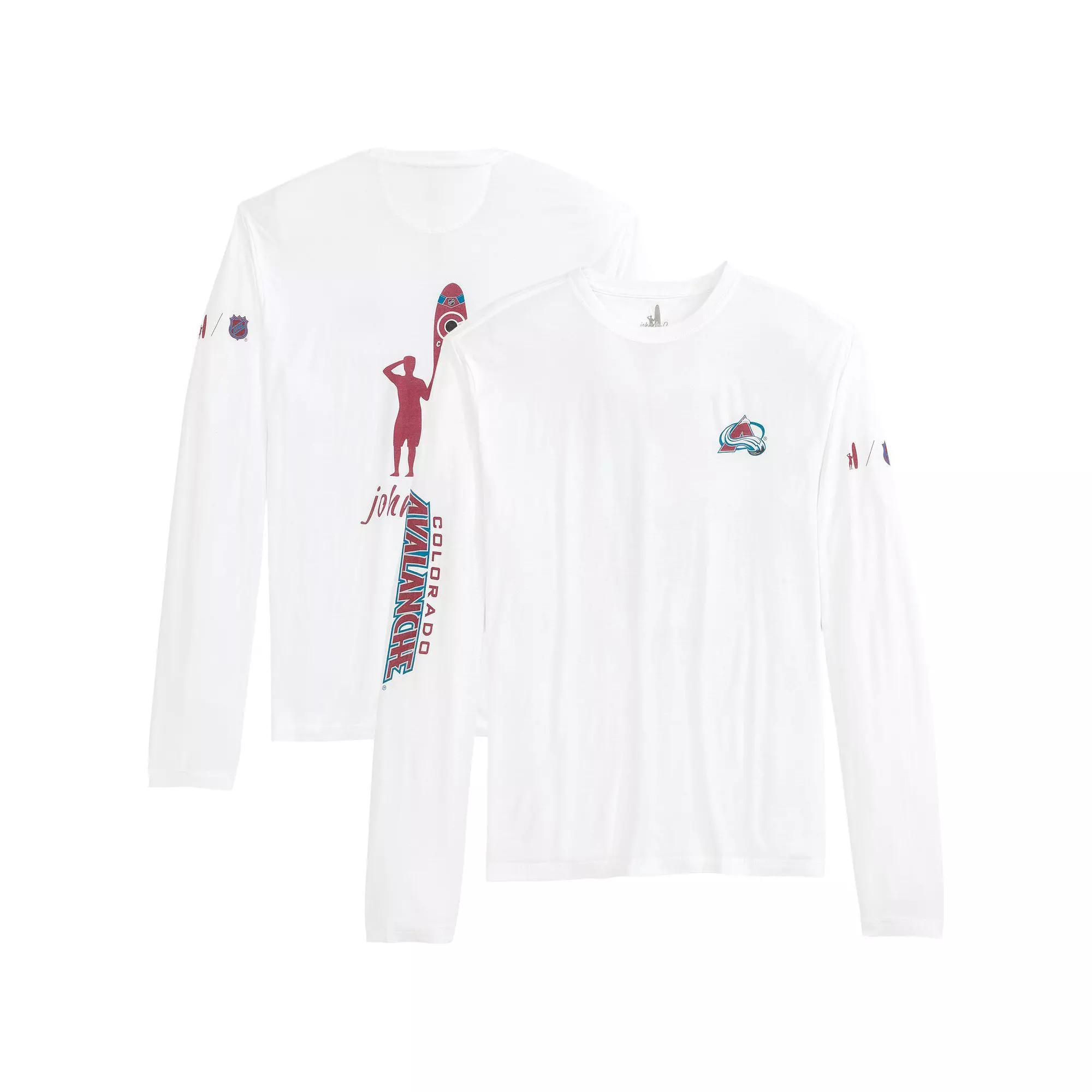 Men's johnnie-O White Colorado Avalanche Adam Long Sleeve T-Shirt, Size: Small Product Image