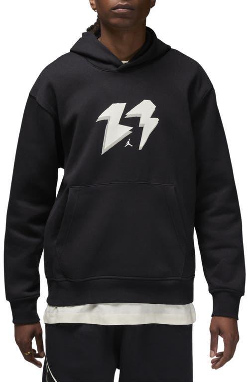 Jordan Mens FLT MVP Fleece Pullover - Black/Sail Product Image