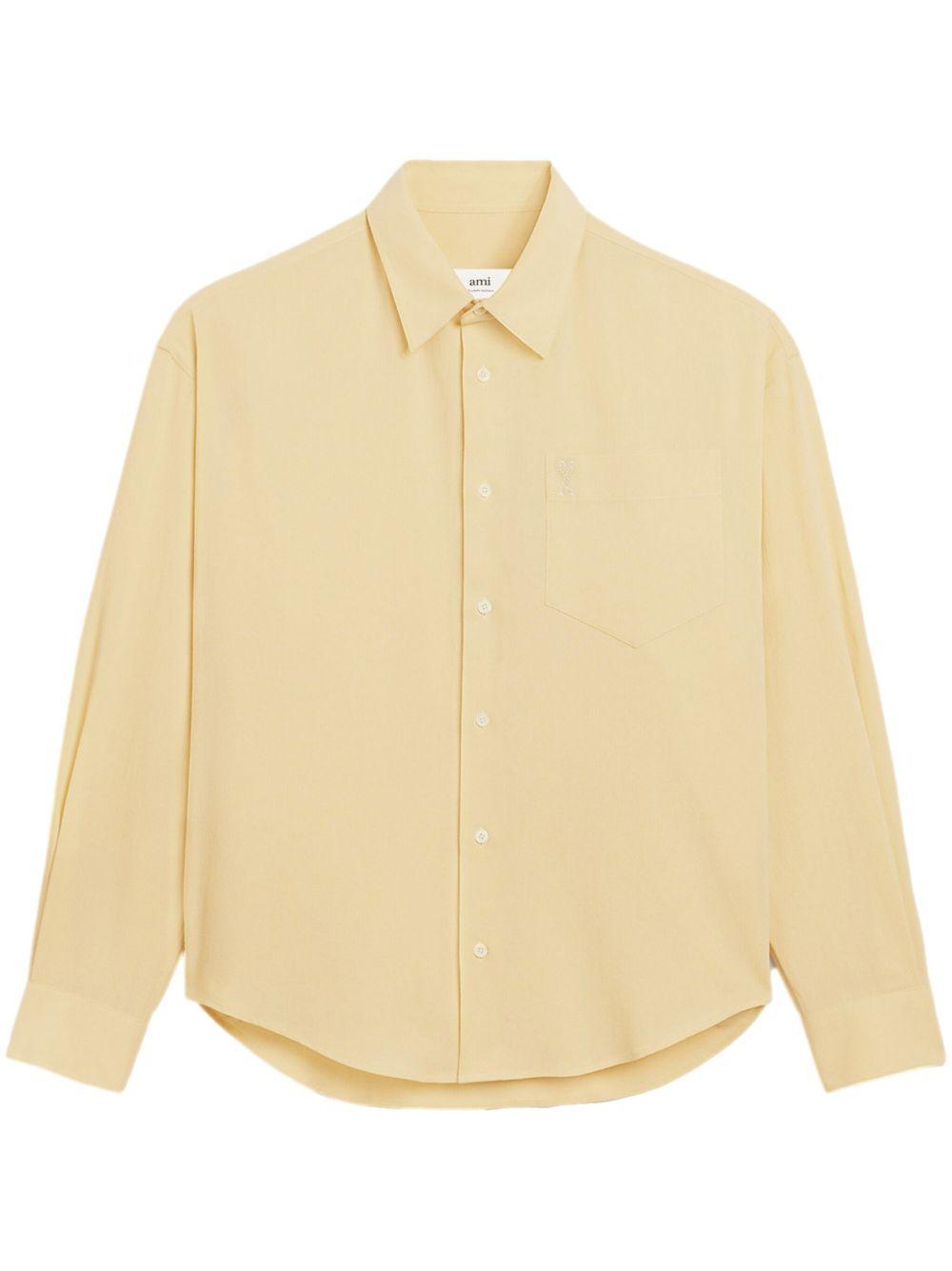 logo-embroidered cotton shirt Product Image