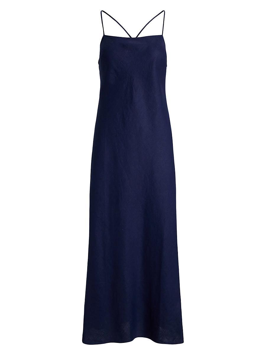 Womens Linen A-Line Maxi Dress Product Image