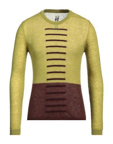 RICK OWENS Man Sweater Lime Green Size M Polyamide, Mohair Wool, Wool Product Image