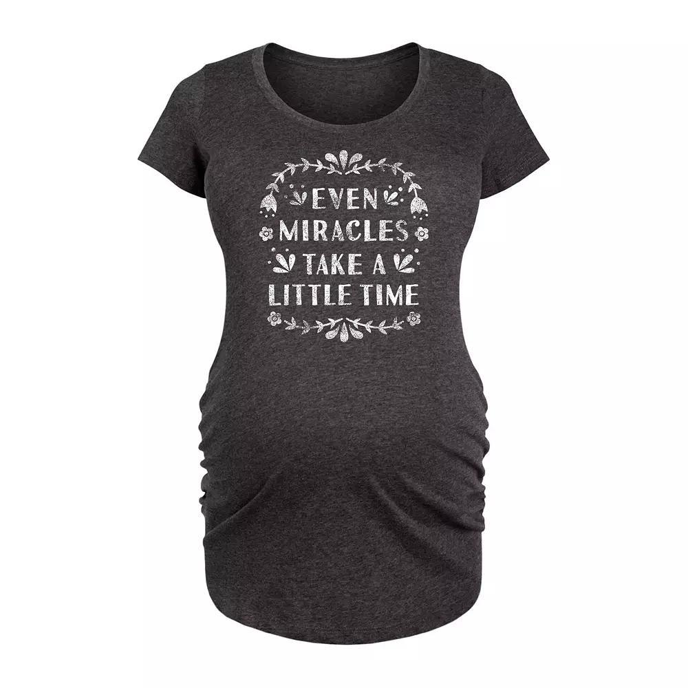 Maternity USA Flag Graphic Tee, Womens Heather Grey Product Image