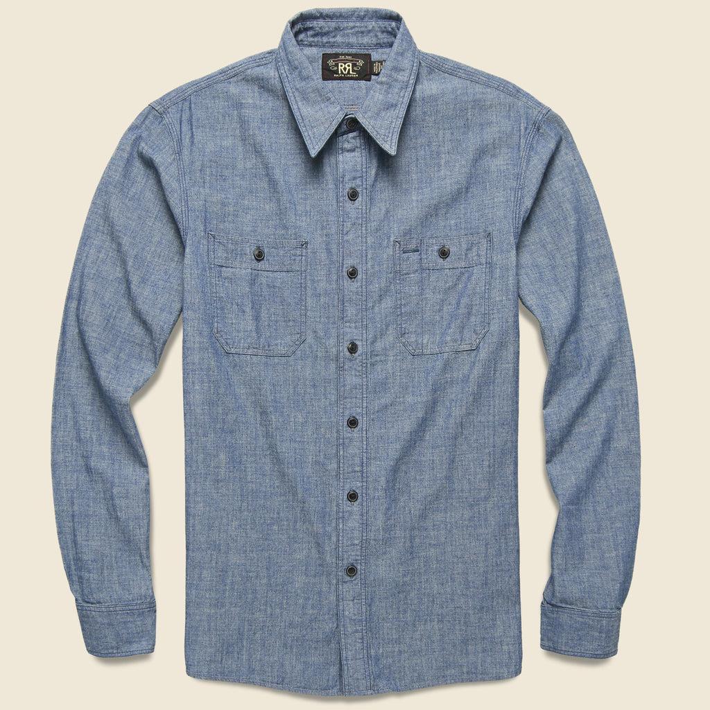 Indigo Chambray Workshirt - Rinse Product Image