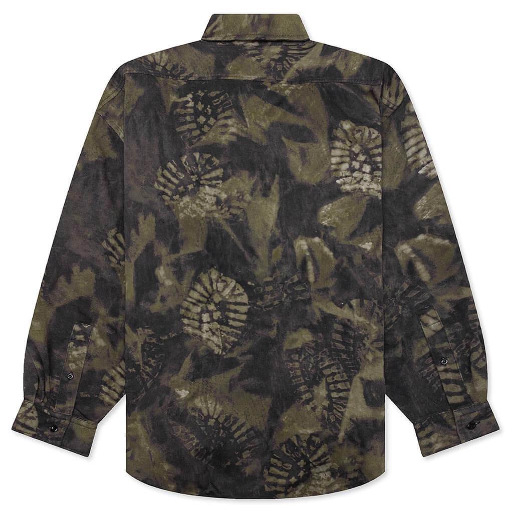 Osetar Boot Print Overshirt - Washed Black Male Product Image