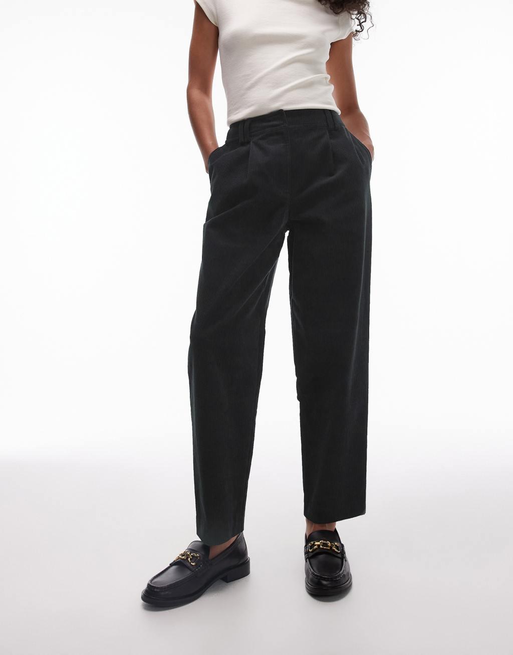 Topshop cord peg pants in blue Product Image
