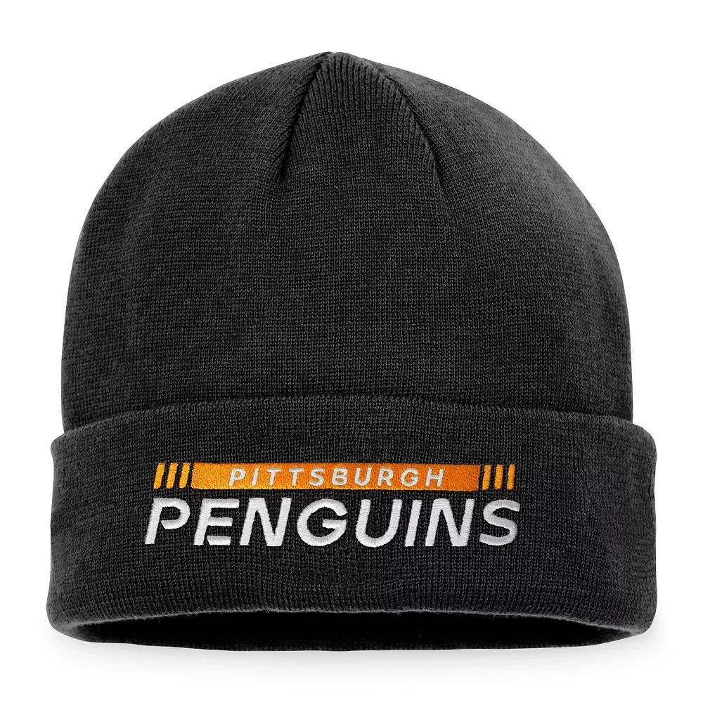 Mens Fanatics Branded Pittsburgh Penguins Authentic Pro Rink Cuffed Knit Hat Product Image