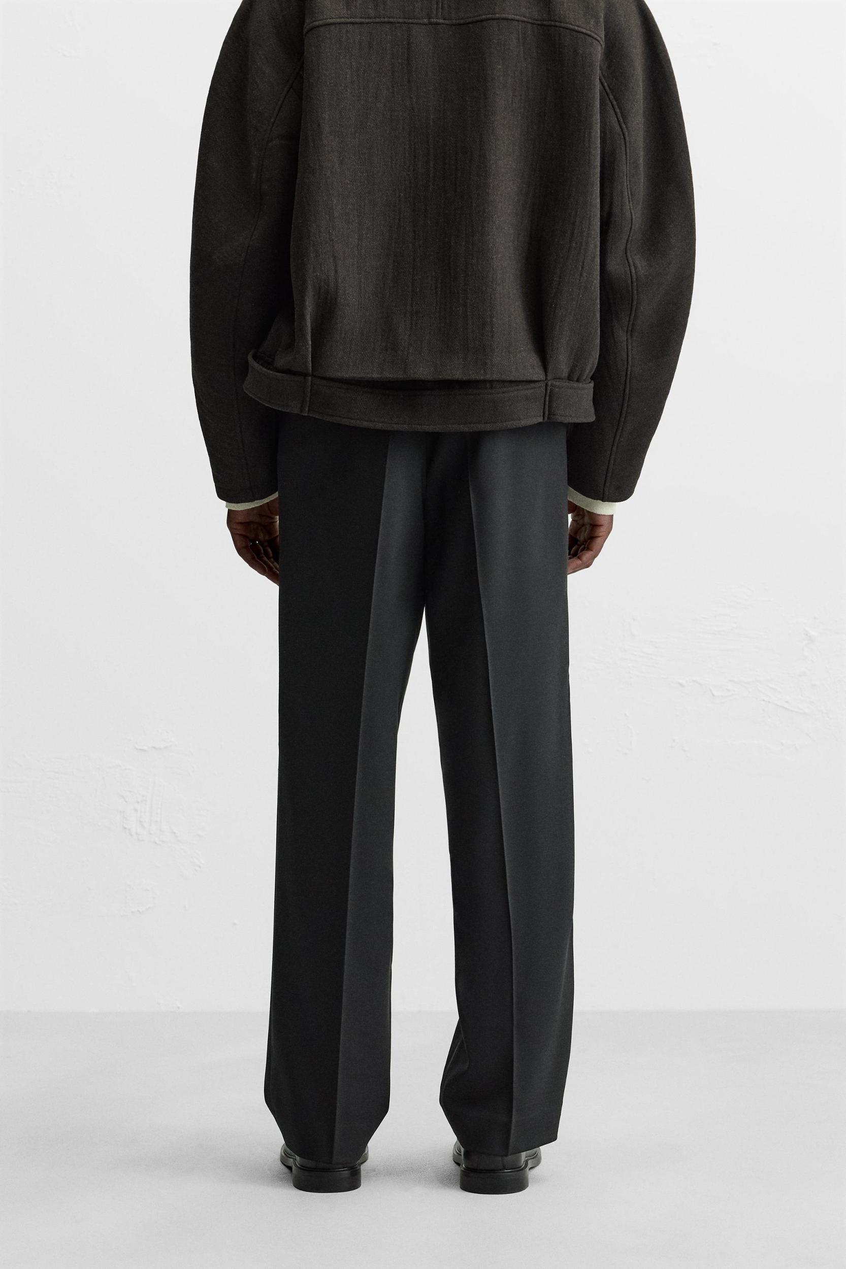 RELAXED FIT WOOL BLEND PANTS Product Image