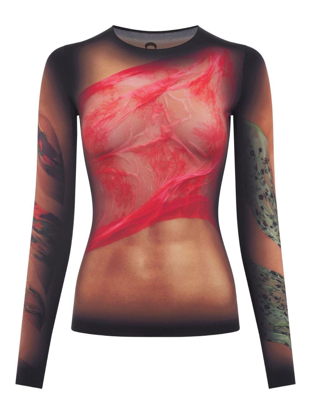 draped jersey top Product Image
