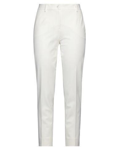 DOLCE & GABBANA Woman Pants Ivory Size 6 Virgin Wool, Polyamide, Elastane In White Product Image