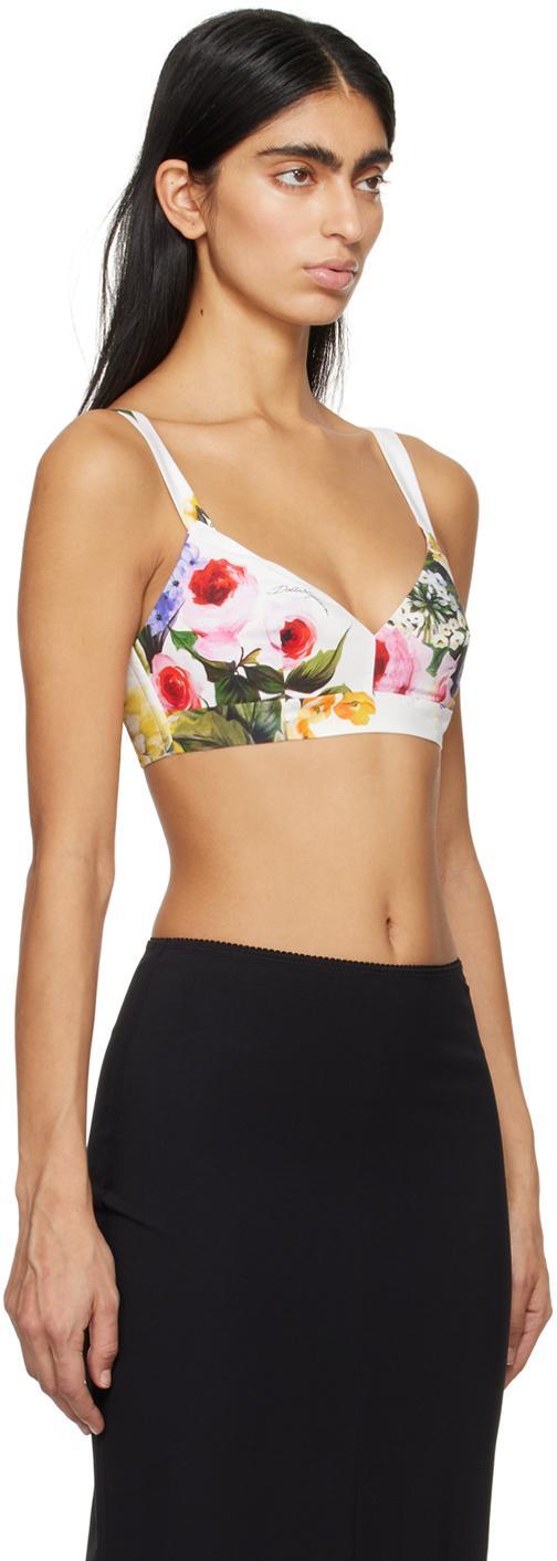 DOLCE & GABBANA White Garden Top In Gelb Product Image