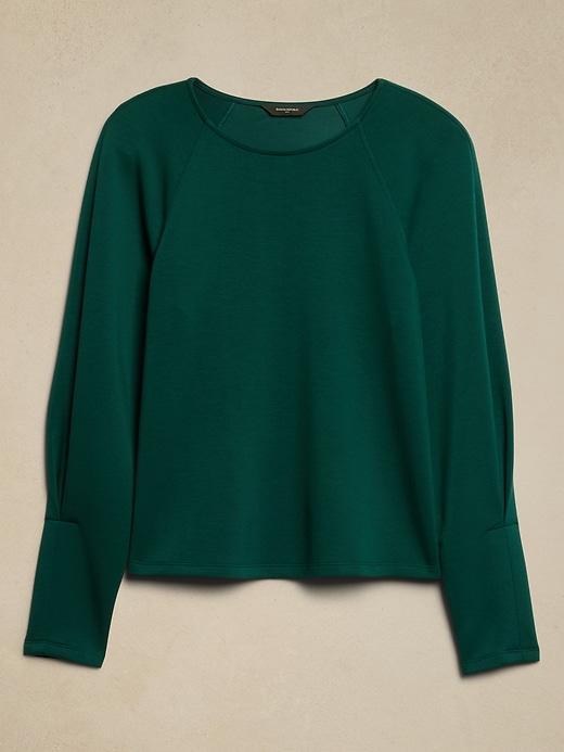 Soft Touch Scuba Raglan-Sleeve Top Product Image