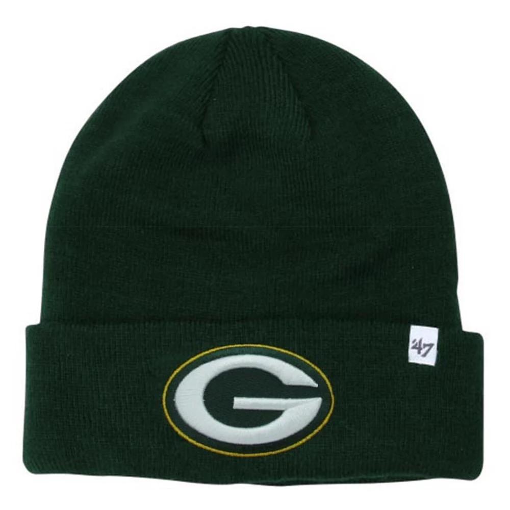 Mens Green Bay Packers '47 Brand Green Raised Cuffed Knit Hat Product Image