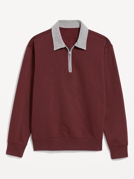 Quarter-Zip Fleece Polo Product Image