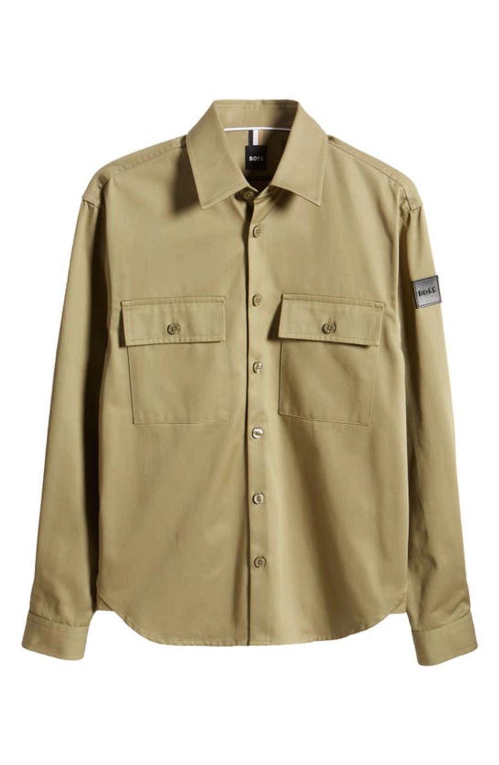 HUGO BOSS Khaki Button Shirt In 336 - Light/pastel G Product Image