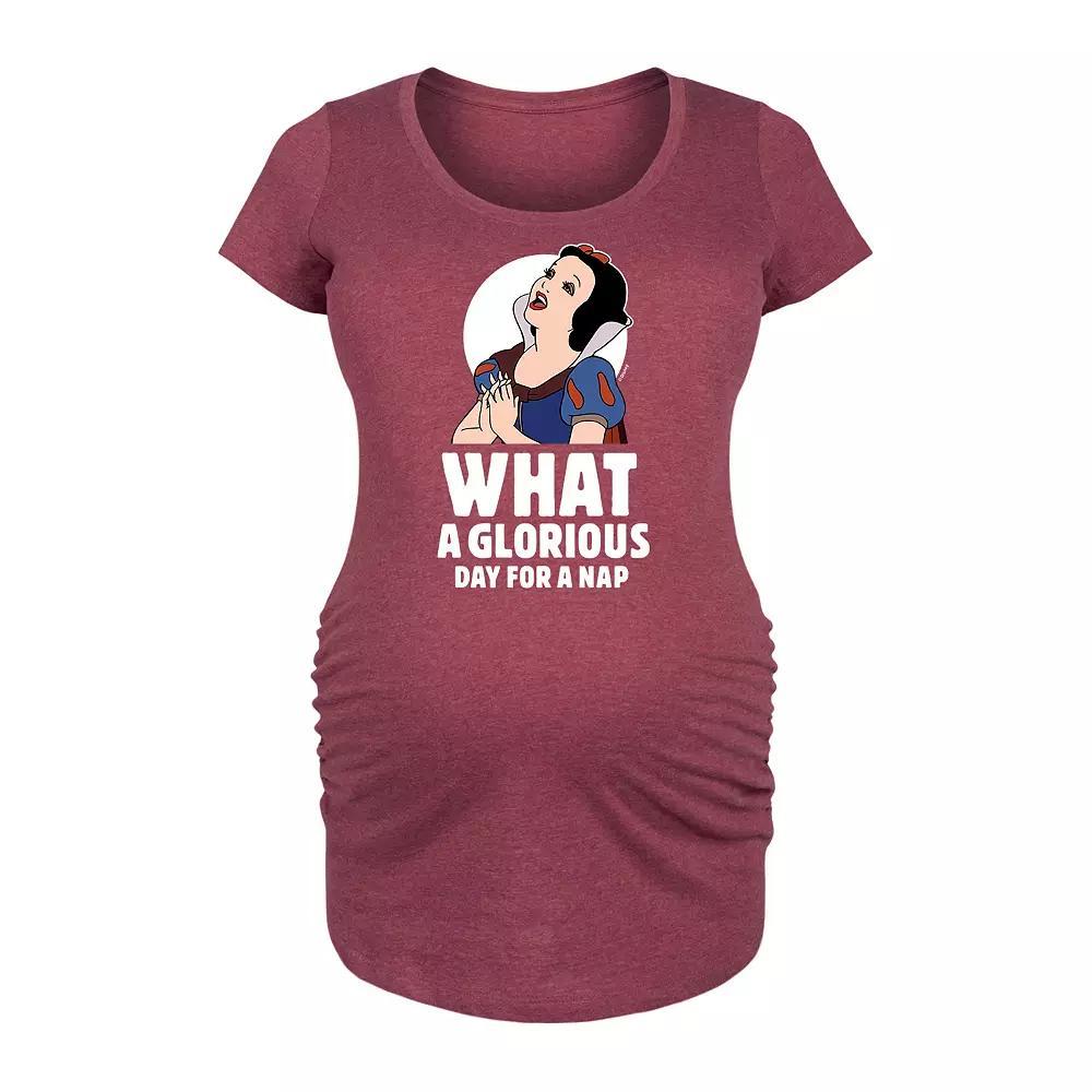 Disney Princess Snow White Maternity Nap Graphic Tee, Womens Blue Product Image