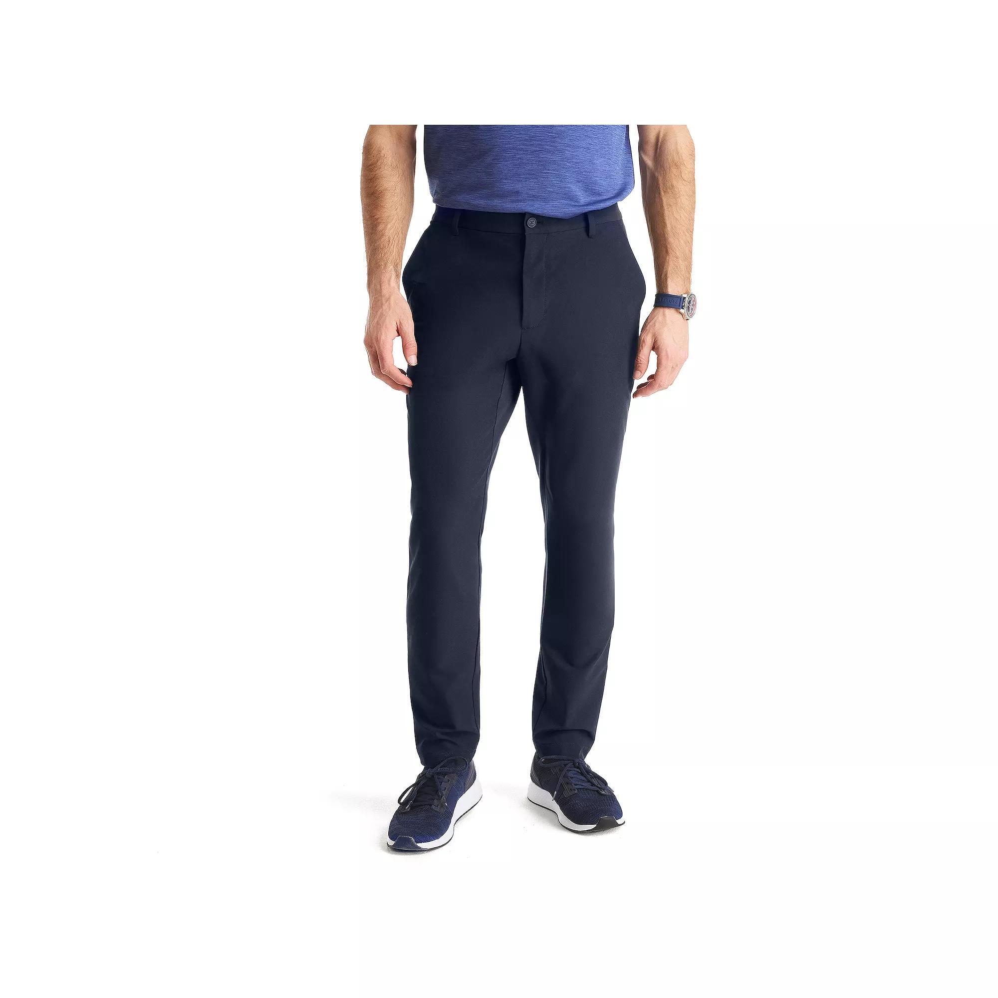Men's Nautica Slim Fit Flat-Front Performance Pants, Size: 38 X 32, Blue Seas Product Image
