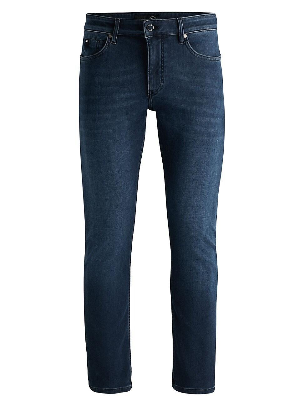 Mens Slim-Fit Jeans in Knitted Stretch Denim Product Image
