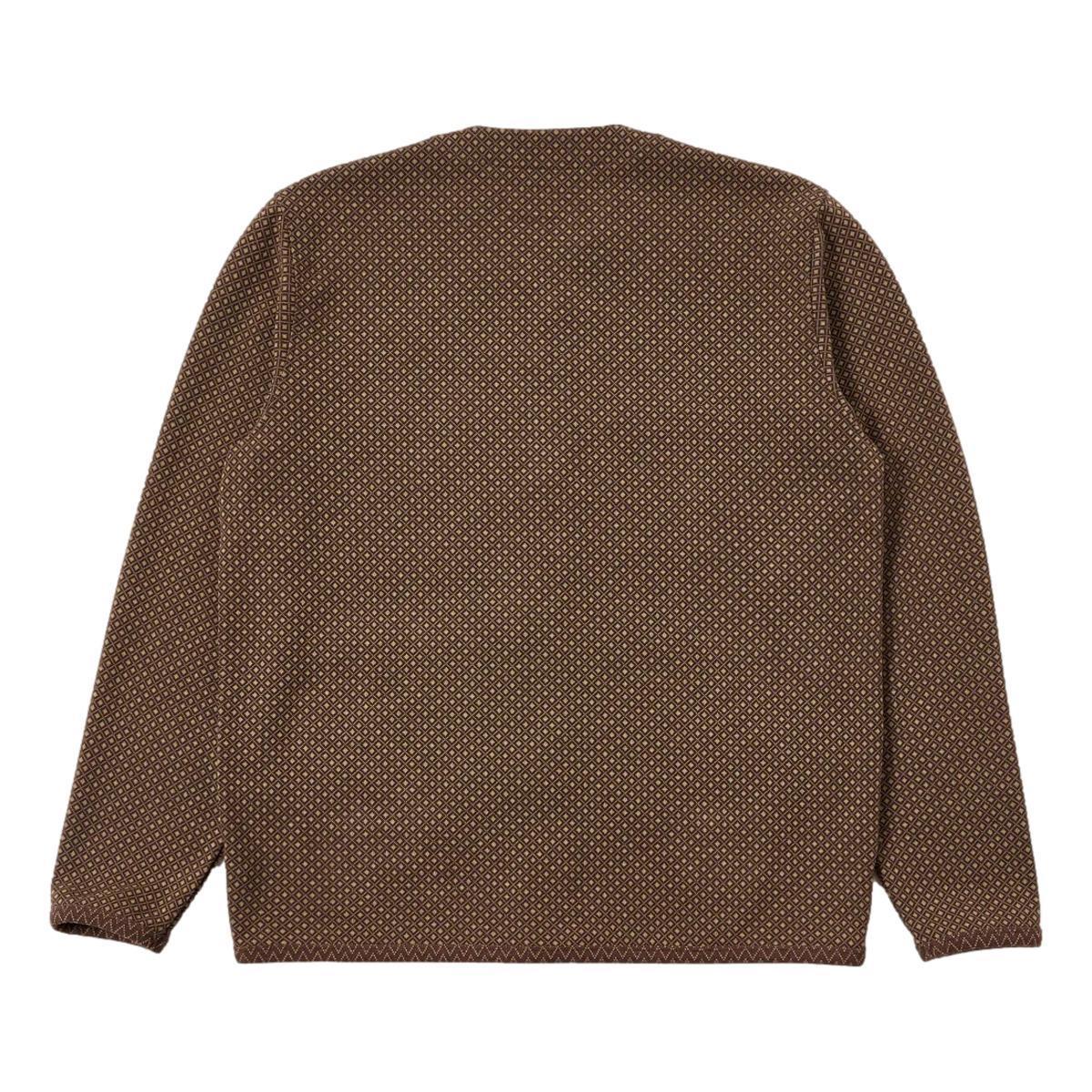 Cardigan Brown Cotton Mix Fleece Product Image