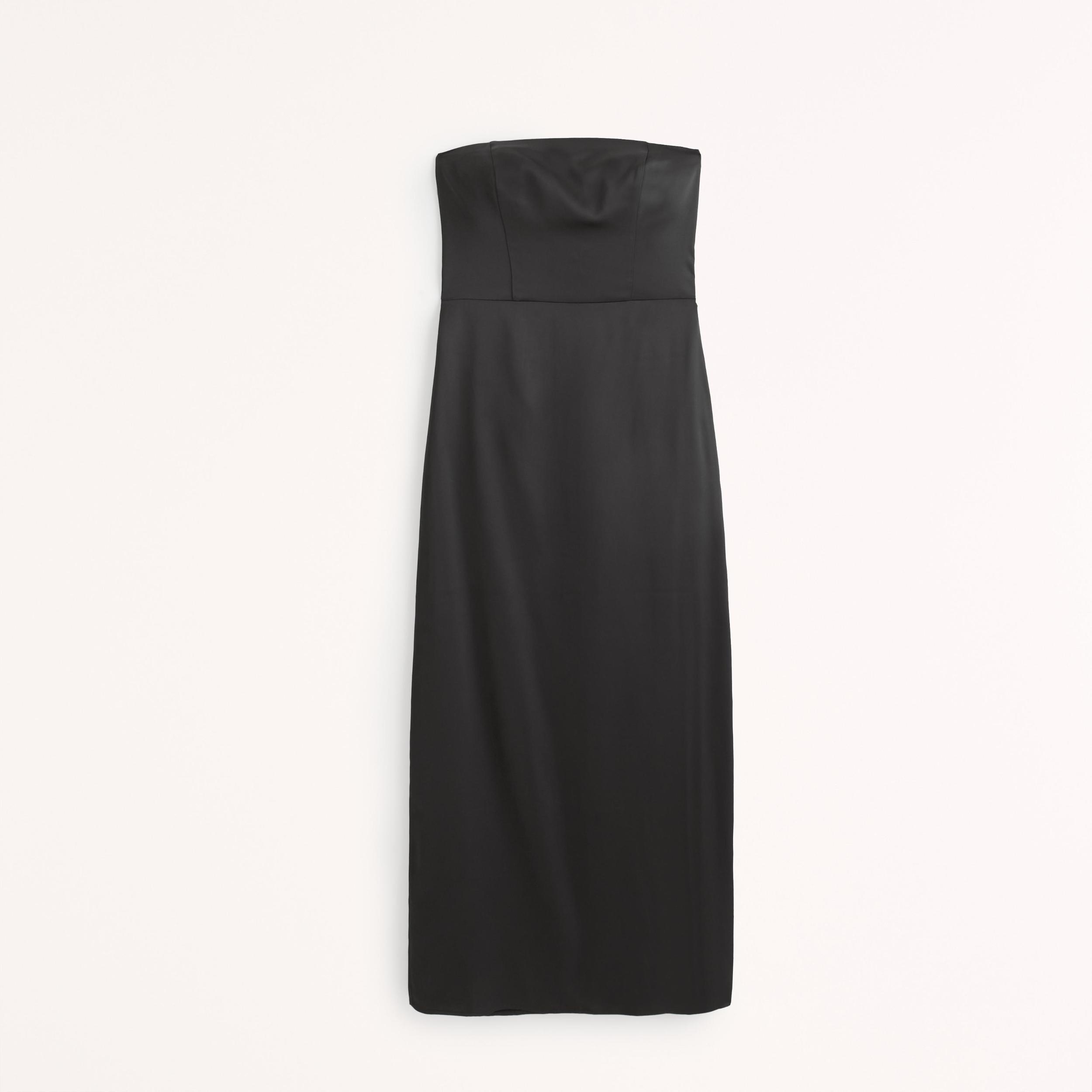 Strapless Satin Maxi Dress Product Image
