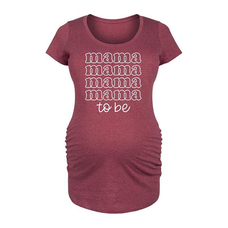Maternity Mama To Be Stacked Graphic Tee, Womens Blue Product Image