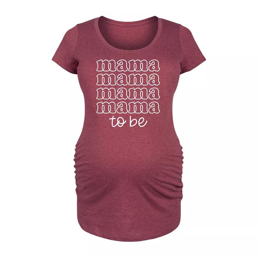 Maternity Mama To Be Stacked Graphic Tee, Womens Blue Product Image