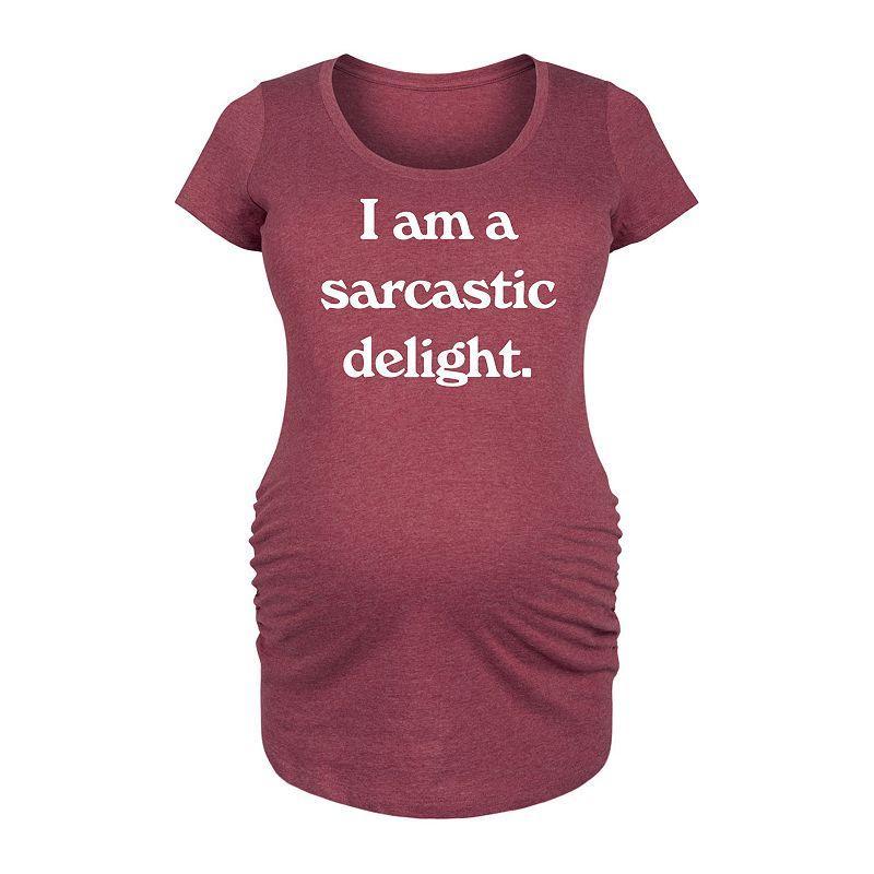 Maternity Pastel Mandala Graphic Tee, Womens Heather Grey Product Image