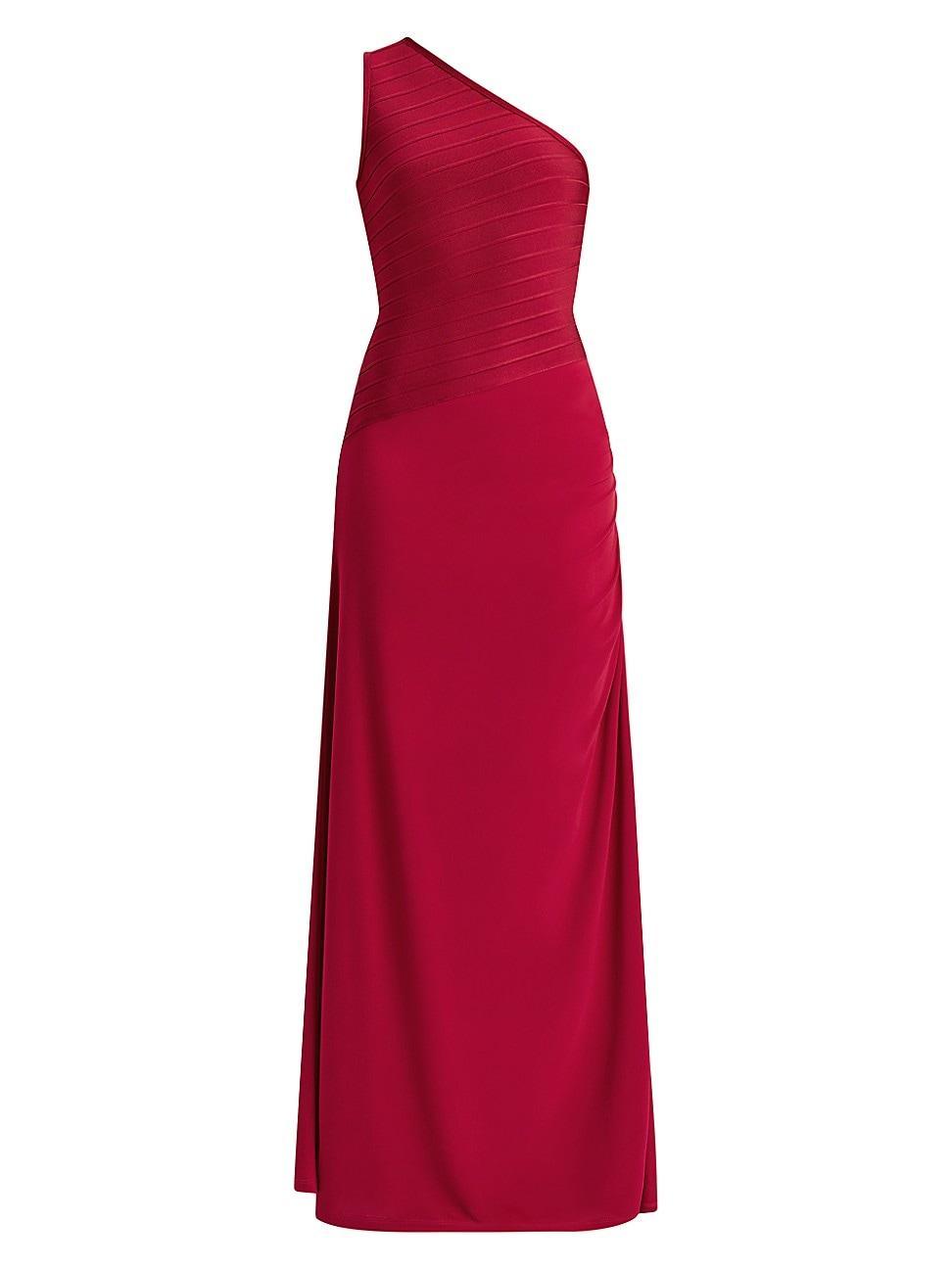 Womens Camellia Bandage One-Shoulder Gown Product Image