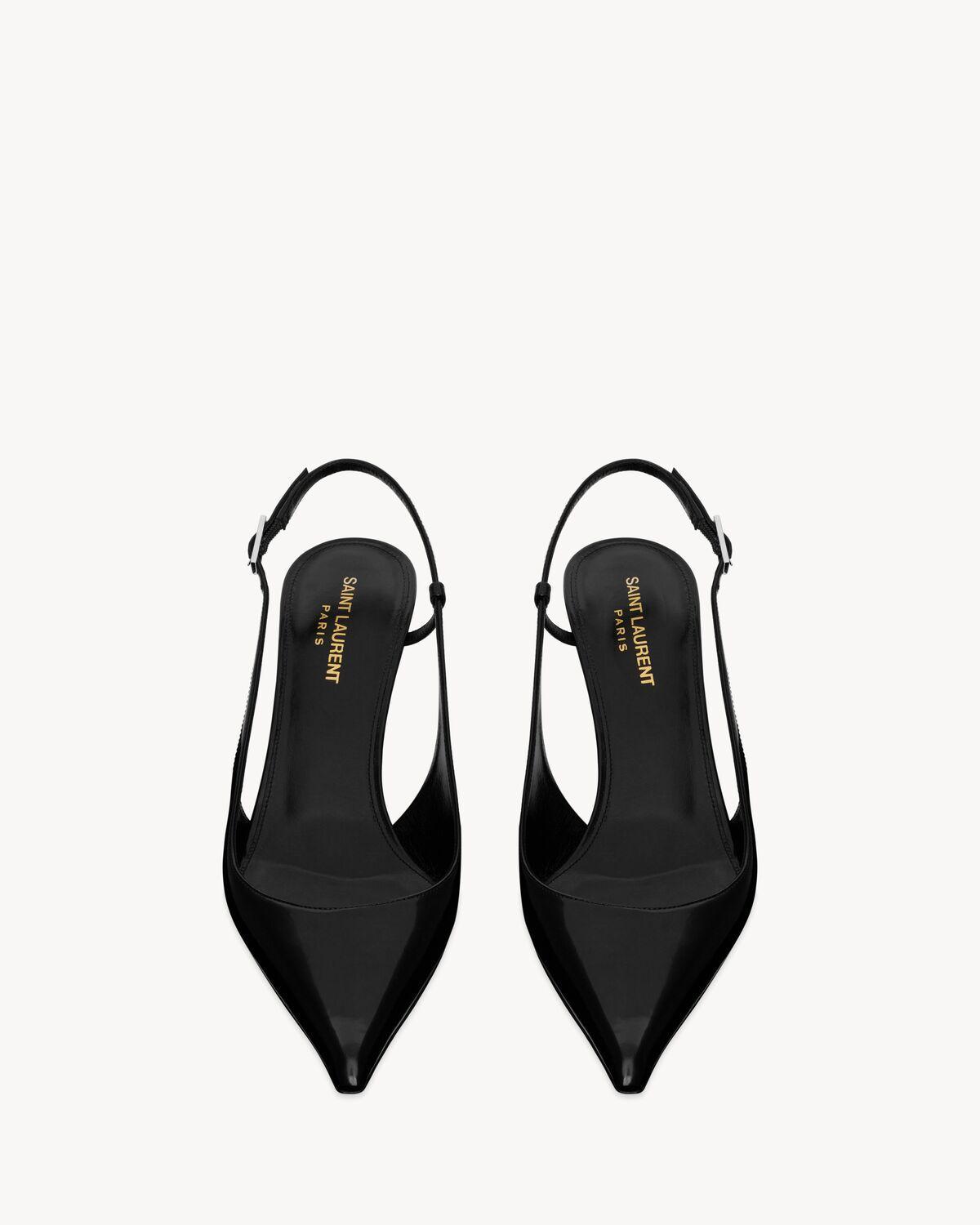 VENDOME slingback pumps in glazed leather | Saint Laurent | YSL.com Product Image